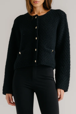 Charlene Cropped Jacket | Black