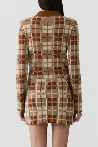 Fringe Plaid Elle Shirt | Burnt Sienna/Sandstone