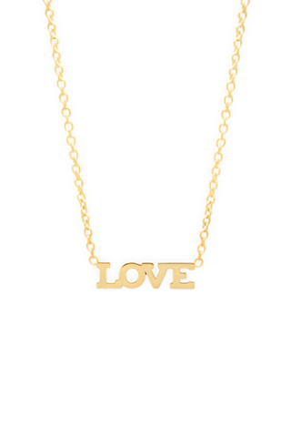 14K Itty Bitty Tiny "Love" Necklace