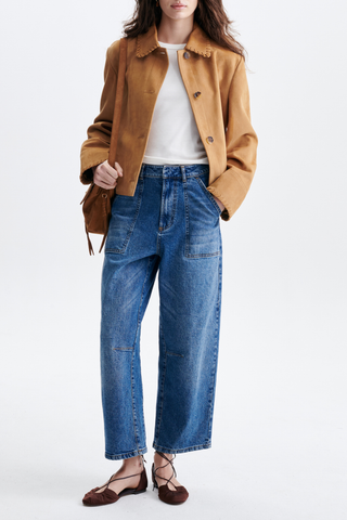 Hector Short Suede Jacket | Camel