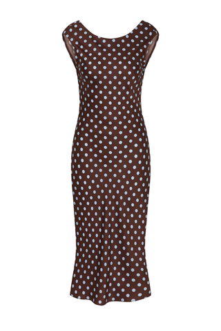 Leo Dress | Chocolate Polka Dot