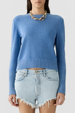 Sunwash Shrunken Crew | Delft Blue