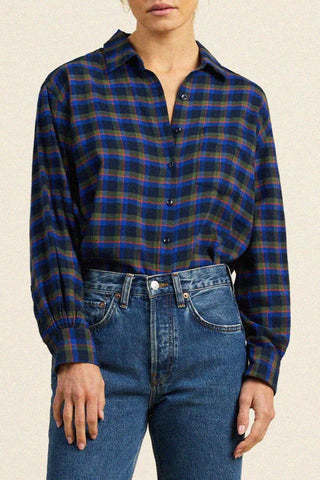 Blake Oversized Shirt | Winter Regatta Plaid