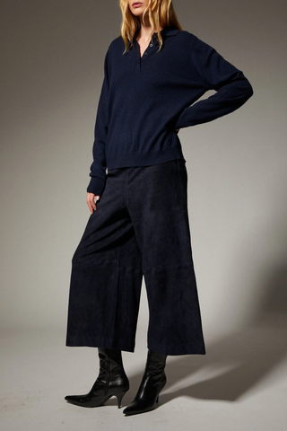 Cashmere Polo Sweater | Navy
