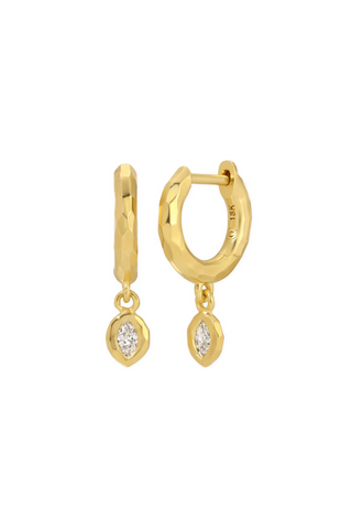 Micro Gabby Hoops | Marquis Nano Nesting Diamond