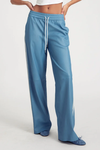 Baggy Athletic Sweatpants | Chambray/White