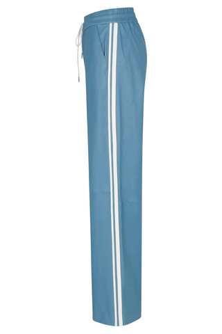 Baggy Athletic Sweatpants | Chambray/White