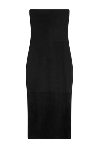 Suede Tube Dress | Black