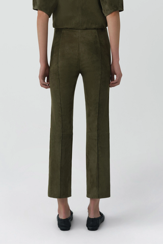 Veda Cropped Suede Pant | Sea Turtle