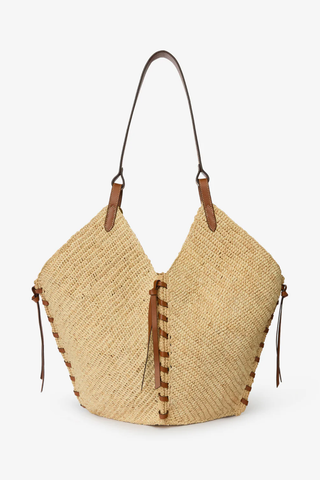 Tampa Raffia Handbag | Natural / Cognac