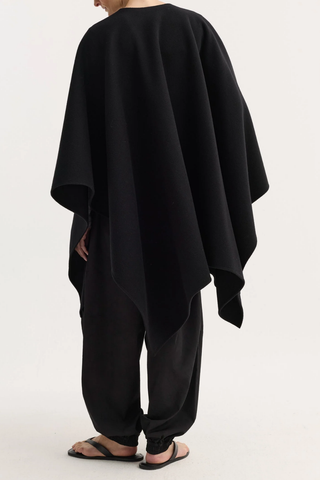Double-Faced Poncho | Black