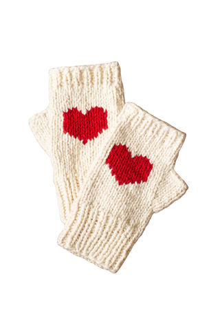 Venus Heart Fingerless Glove | Off-White