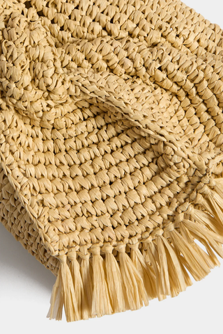 Oversized Bow Clutch | Natural Raffia