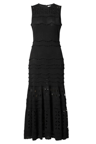 Lakshmi Eyelet Knit Dress | Noir