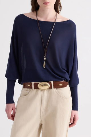 Buckle Bunny Belt W/ Marquis And Rivets | Dark Luggage/Antique Light Gold