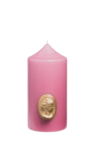 La Marquise Cameo Pillar Candle | Pale Pink