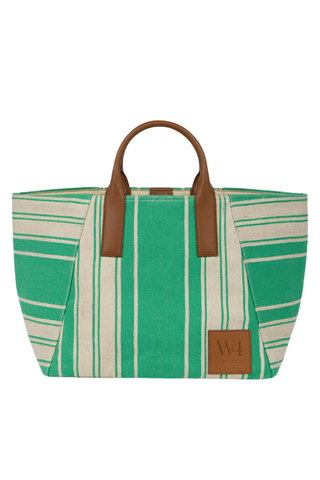 The Riviera Tote | Bright Green Stripe