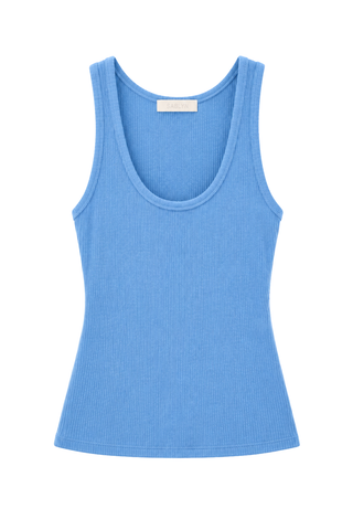Coco Scoop Neck Tank | Coastal Blue