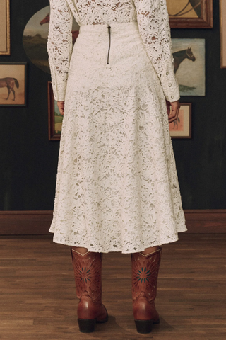 The Relic Lace Saddle Skirt | Cream