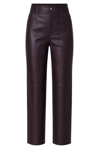 Benny Leather Pant | Burgundy