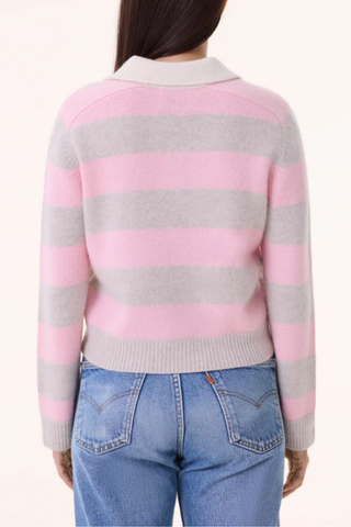 Royce Stripe Polo Sweater | Rose Vintage