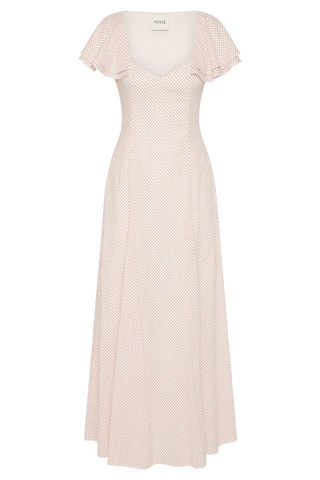 Marlowe Sundress | Cream & Red Polka Dot
