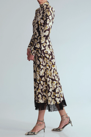 Troy Midi Dress | Spotted Black