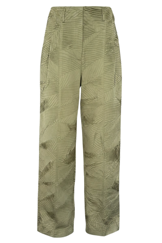 Carine Satin Pant | Moss Gold