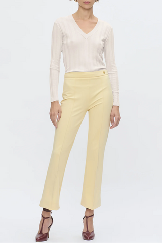 Rione V-Neck Rib Sweater | Ivory