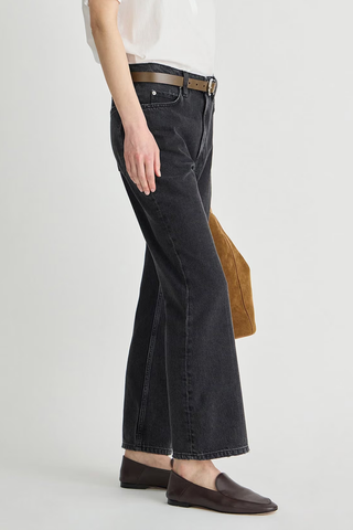 Rene Kick Flare Jean | Faded Black Wash