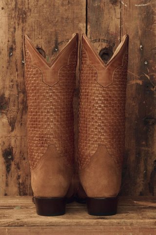 The Basket Weave Cowboy Boot | Rusted Tan