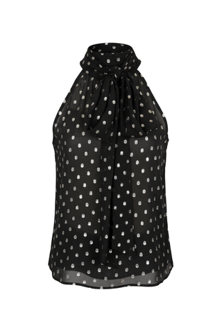 Susan Blouse | Black/White Polka Dot