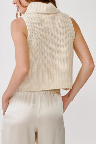 Saige Cropped Turtleneck | Gardenia
