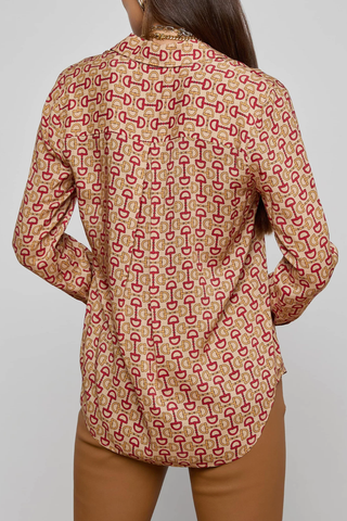 Holly Blouse | Multi Allover Horse Bit