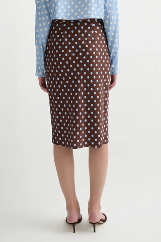 Leo Skirt | Chocolate Polka Dot