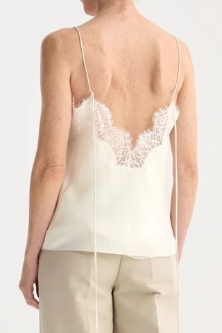 Lace Silk Camisole | Cream