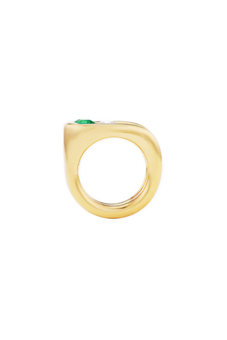 Impact Ring | Emerald and Diamond