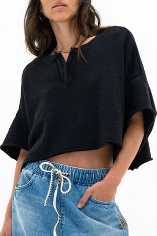 Great Jones Short Sleeve Top | Stone Black