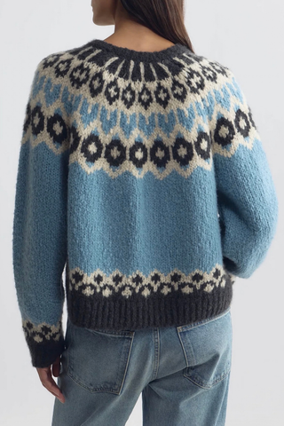Isaline Sweater | Iceberg Blue Fair Isle