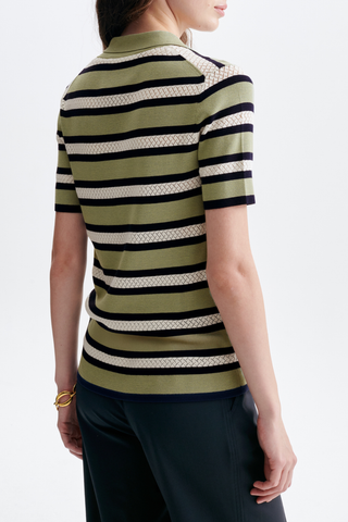 Handy Polo Neck Sweater | Multicolor Stripe