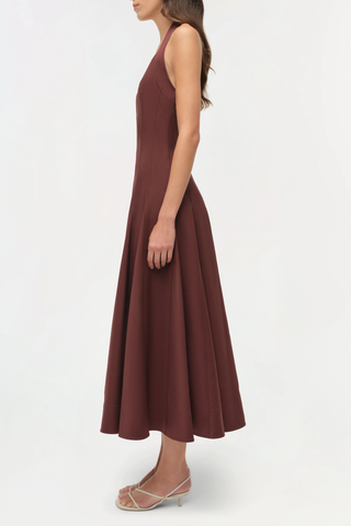 Melissa Halter Neck Midi Dress | Mahogany