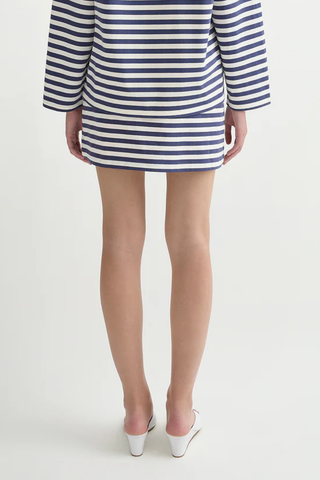 Haisley Skirt | Navy Stripe