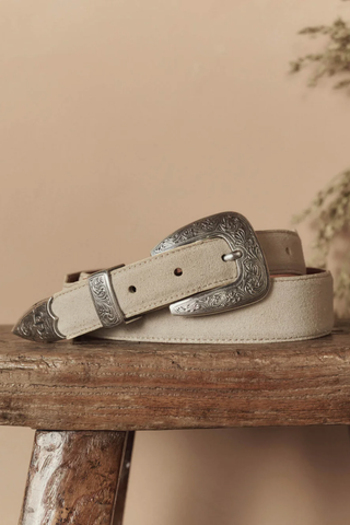 The Western Narrow Belt | Cream With Silver