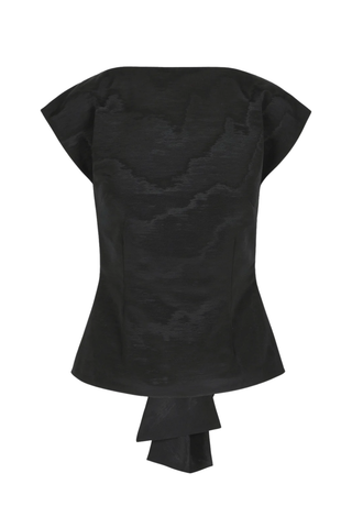 Atticus Top | Black Moire