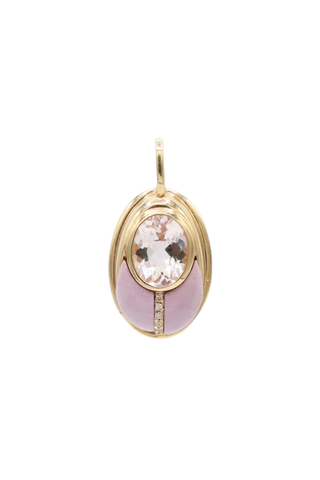 Lovebug Pendant | Pink Opal and Morganite