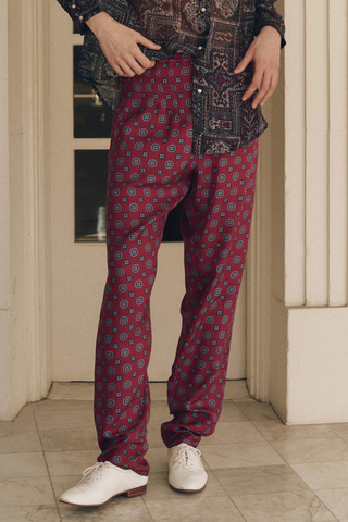 The Tailored Pull On Pant | Medallion Tie Print