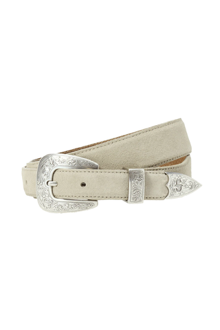 The Western Narrow Belt | Cream With Silver