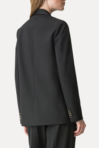 Wool Blend Canvas Jacket | Noir