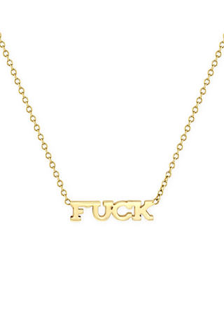 14K Itty Bitty "Fuck" Necklace