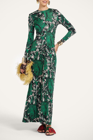 Long Sleeves Angelica Dress | Quill Green